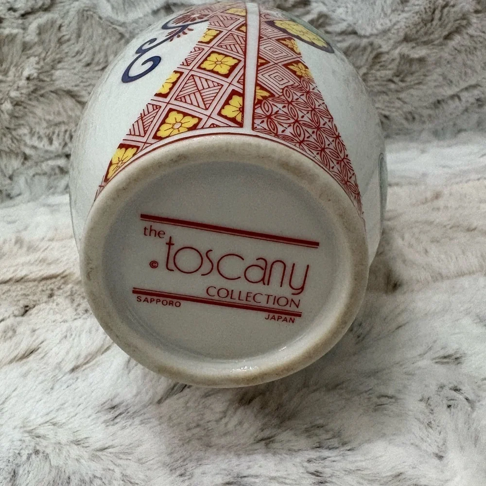 Vintage Toscany Collection Hand Painted 10” Vase